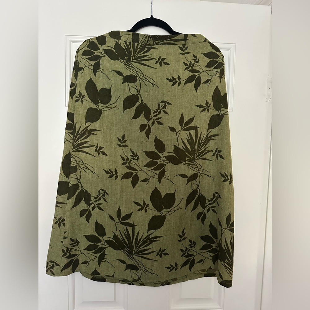 Draper's & Damon's vintage green floral skirt size 10